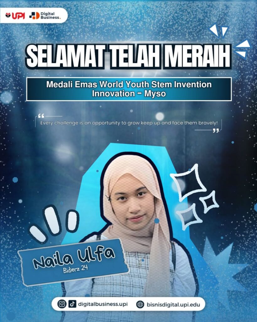 NAILA ULFA MERAIH MENDALI EMAS WORLD YOUTH STEM INVENTION INNOVATION